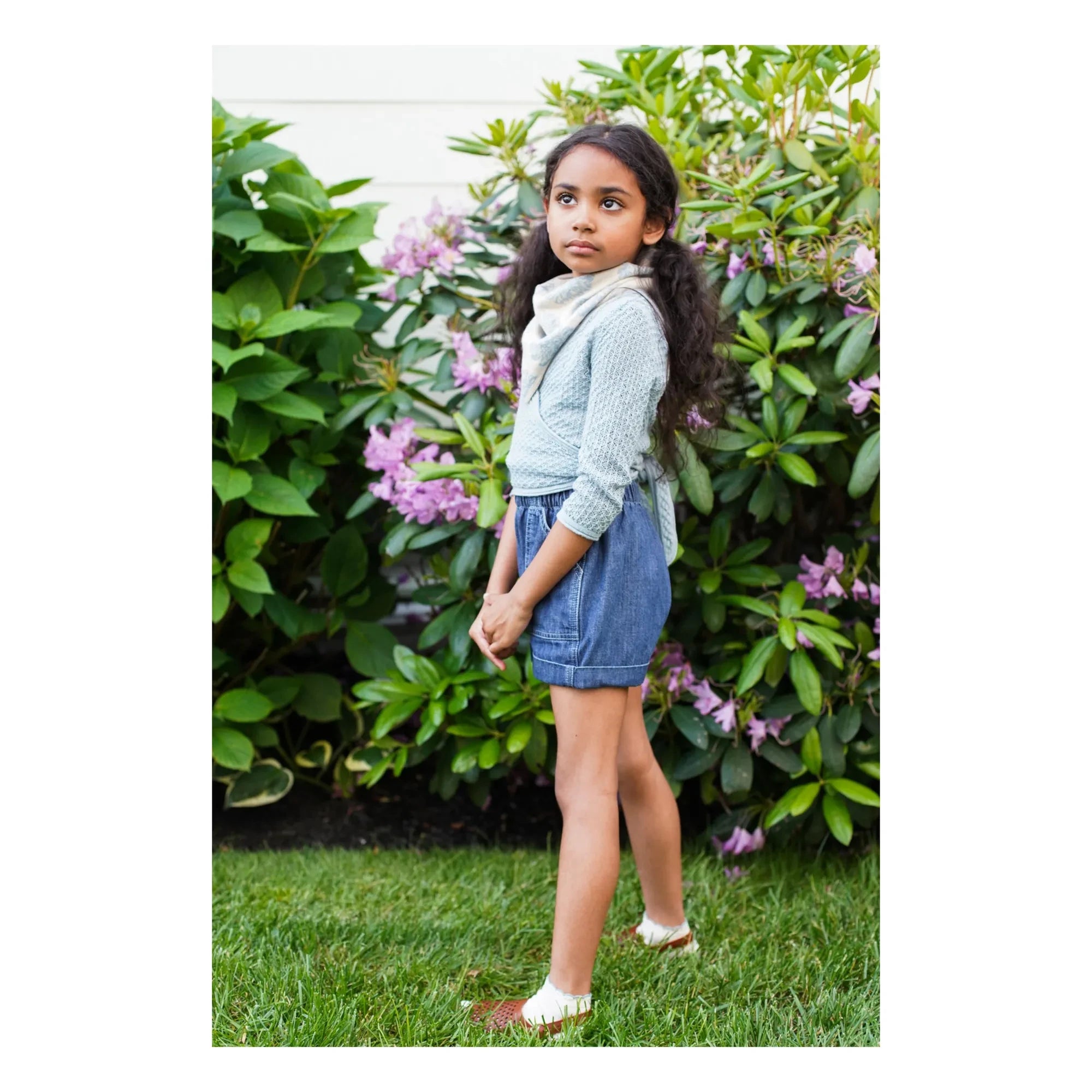 Soor Ploom - Ina Organic Cotton Wrap Cardigan | Ice Blue