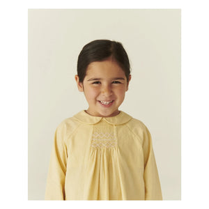 Copenhagen Colors - Organic Cotton Gathered Blouse | Pale yellow