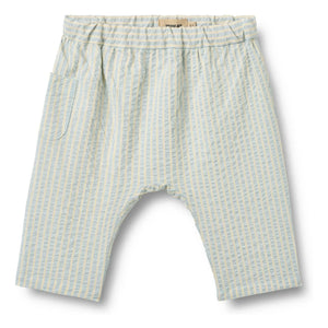 Wheat - Henry Striped Organic Cotton Pants | Light Blue