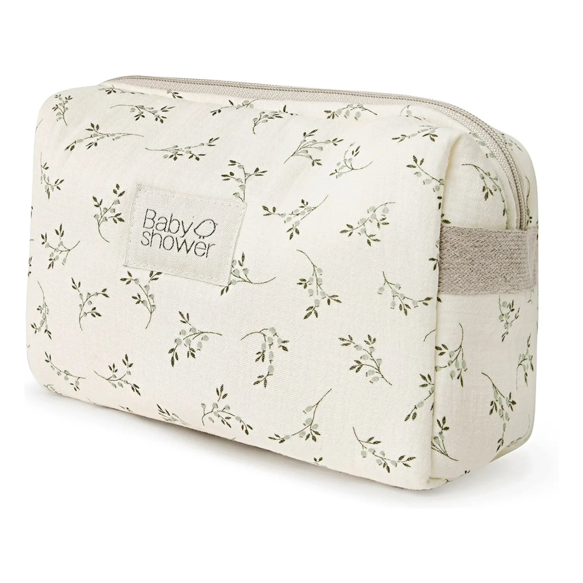 Babyshower - Camila Olive Cosmetic Bag | Ecru