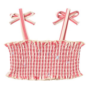 Wheat - Carla Striped Recycled Fibres Swimwear | Red