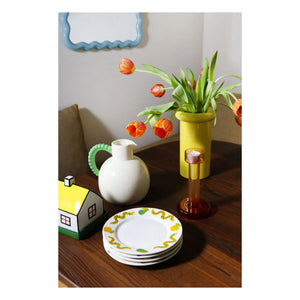 &Klevering - Turban Stone Ceramic Vase | Yellow