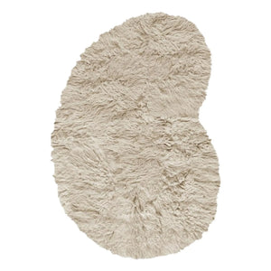 Layered - Fluffy Wool Remnant Rug | Beige