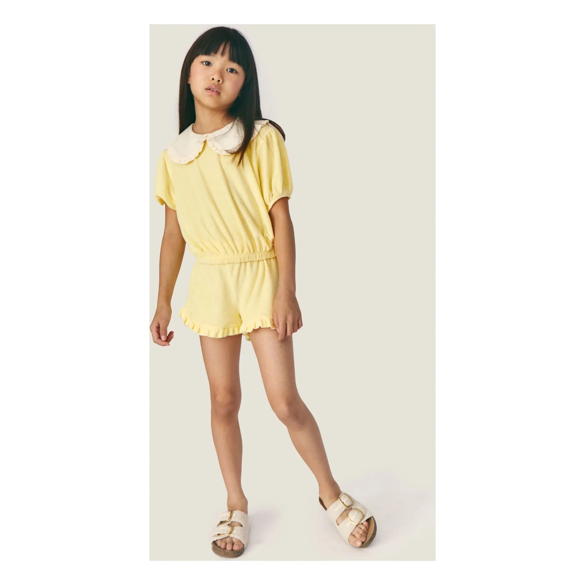 Mipounet - Carina Organic Cotton Towel Shorts | Light yellow