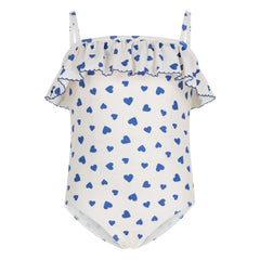 Petit Bateau - Flying Hearts Swimsuit | White