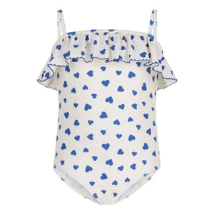 Petit Bateau - Flying Hearts Swimsuit | White