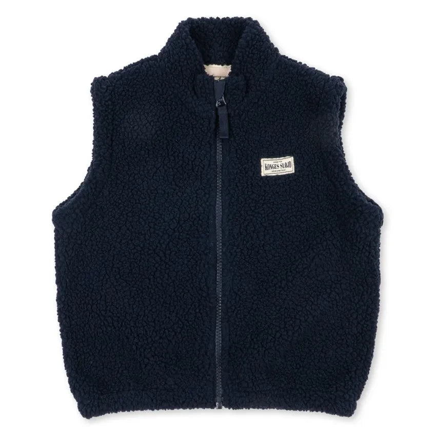 Konges Sløjd - Sherpa Jody Sleeveless Vest Plain Recycled Fibers | Dark Blue