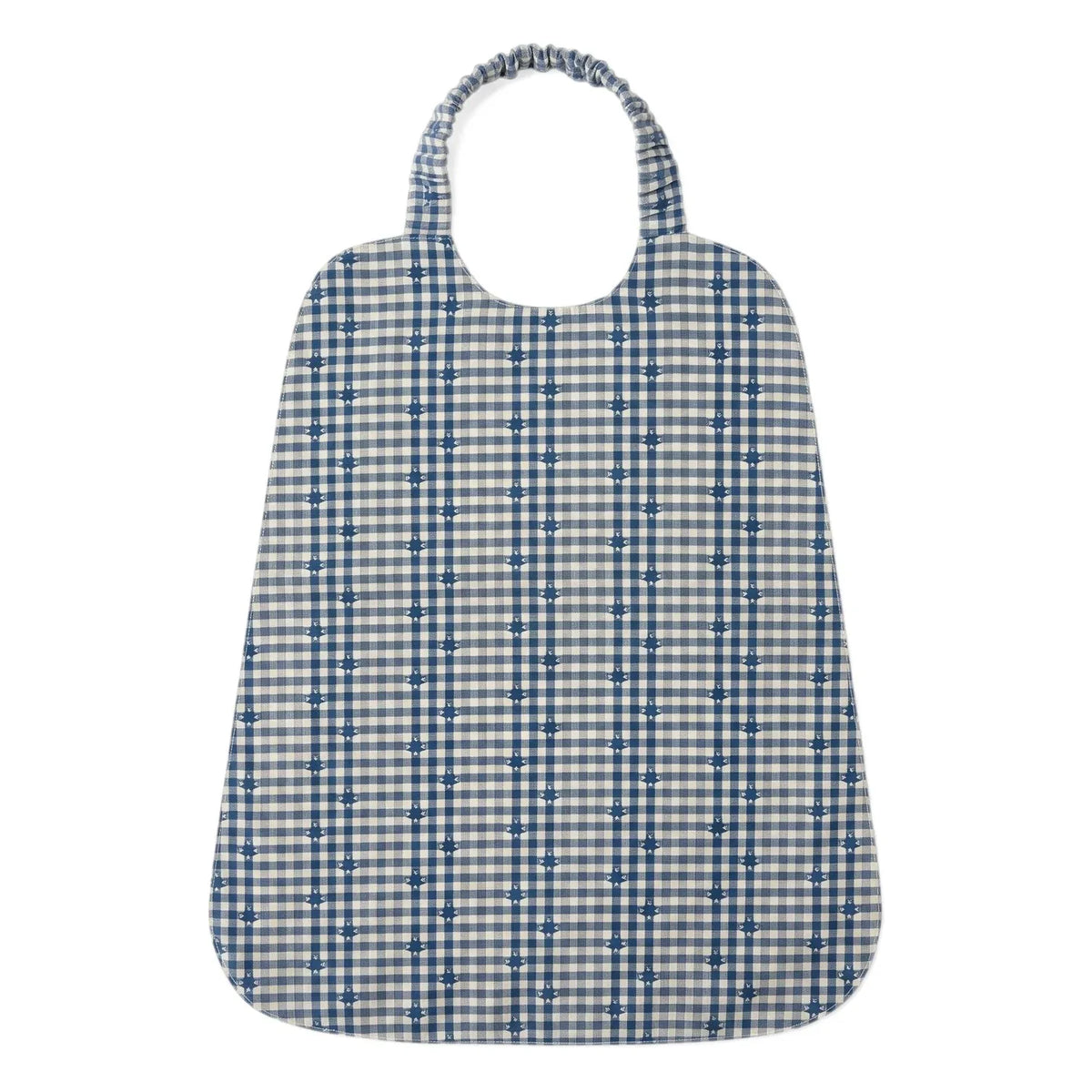 Editions Aimable - Large Gustave feeding bib | Blue Vichy Cotton