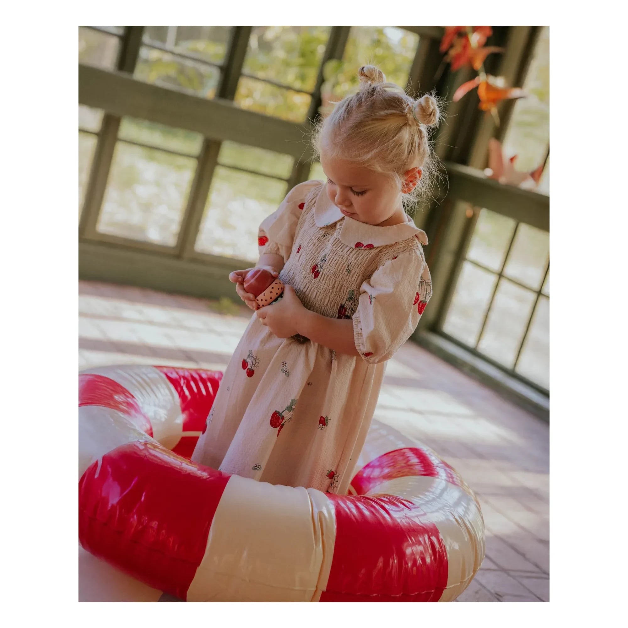 Fliink - Apple Strawberry Dress | Ecru