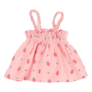 Búho - Organic Cotton Strawberry Top | Powder Pink