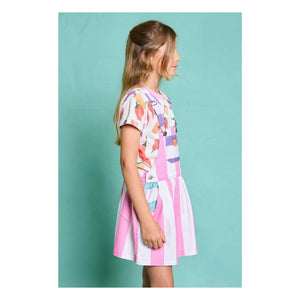 Favorite People - Amore Striped Romper Dress | Pink