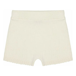 FUB - Organic Cotton Fine Knit Lace Shorts | Ecru