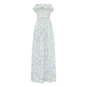 Peony - Daffodil Linen Dress | Blue