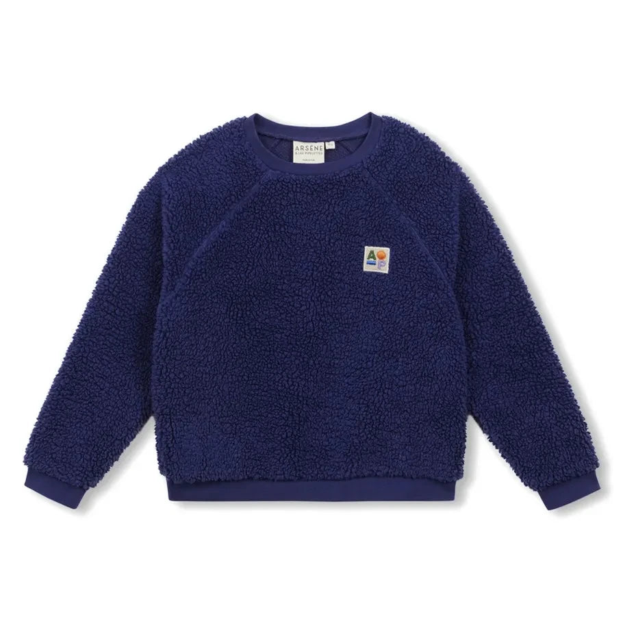 Arsène et Les Pipelettes - Sherpa-Style Sweatshirt | Navy