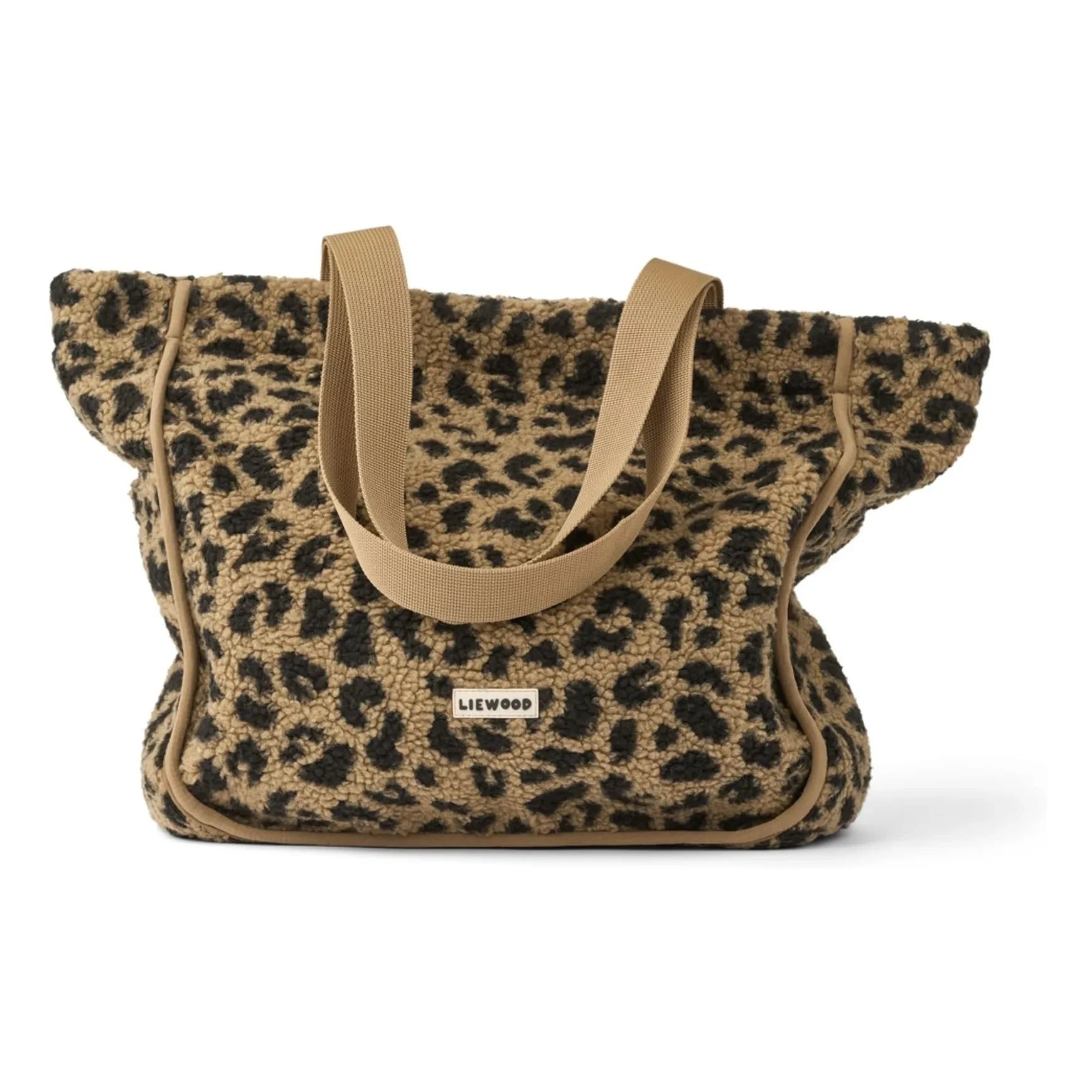 Liewood - Sherpa Reed Leopard Tote Bag Made from Recycled Fibers | Beige