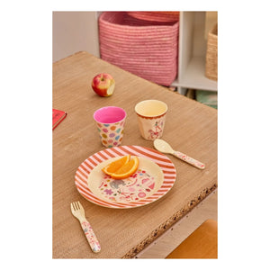 Rice - Fun Fair Melamine Fork and Spoon | Light Blue