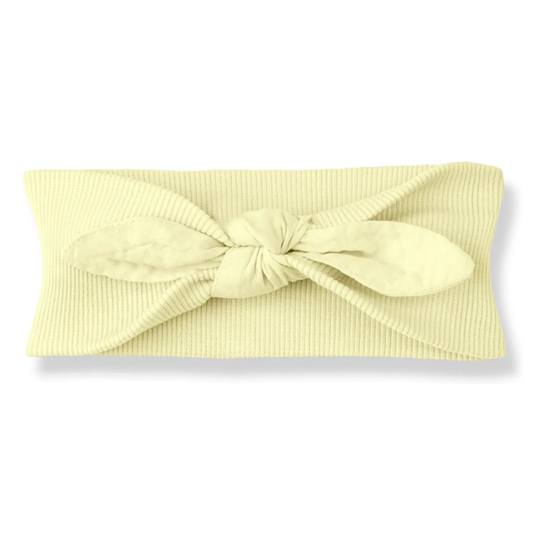 1+ in the family - Noa Knotted Headband Seersucker | Light yellow