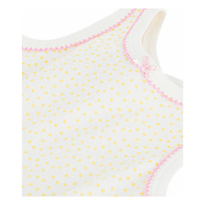 Petit Bateau - Polka Dot Pajama Romper | White