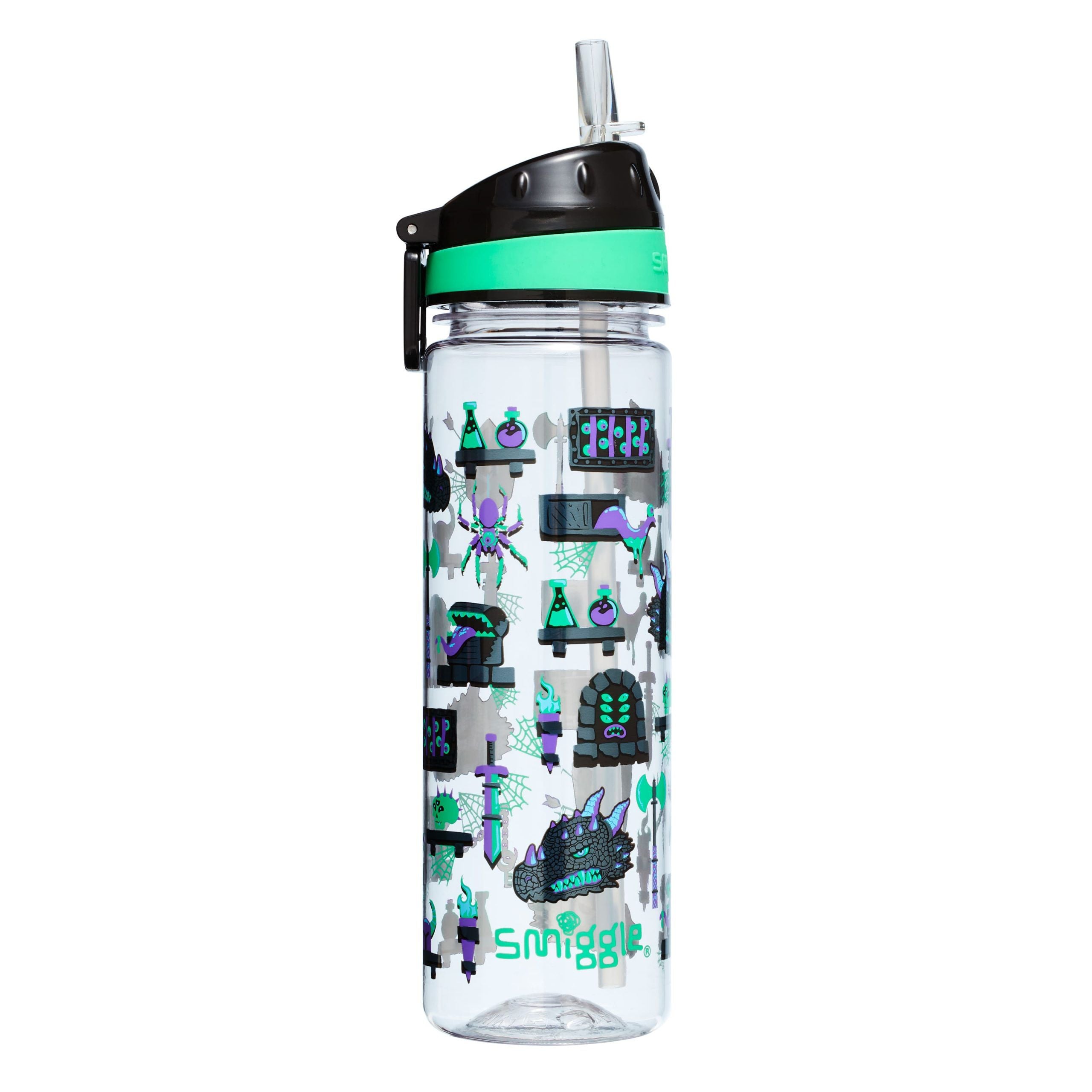 Smiggle - Hey There Pipetli 650ML BPA İçermeyen Suluk-Dinossi