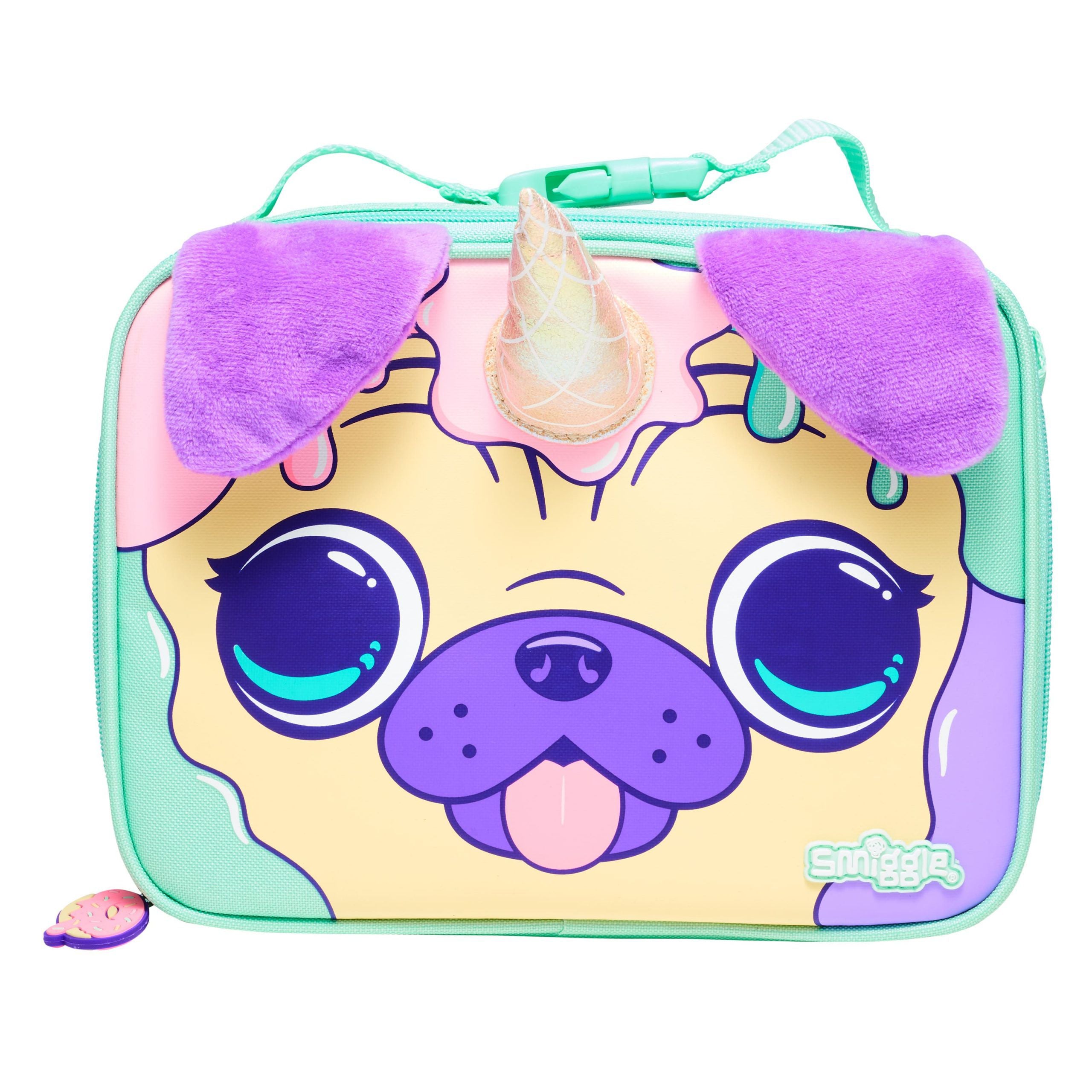 Smiggle - Hey There Hardtop Kare Beslenme Çantası-Dinossi