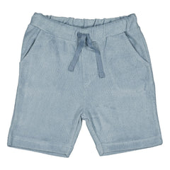 Louis Louise - Brooklyn Towel Fabric Bermuda Shorts | Gray Blue
