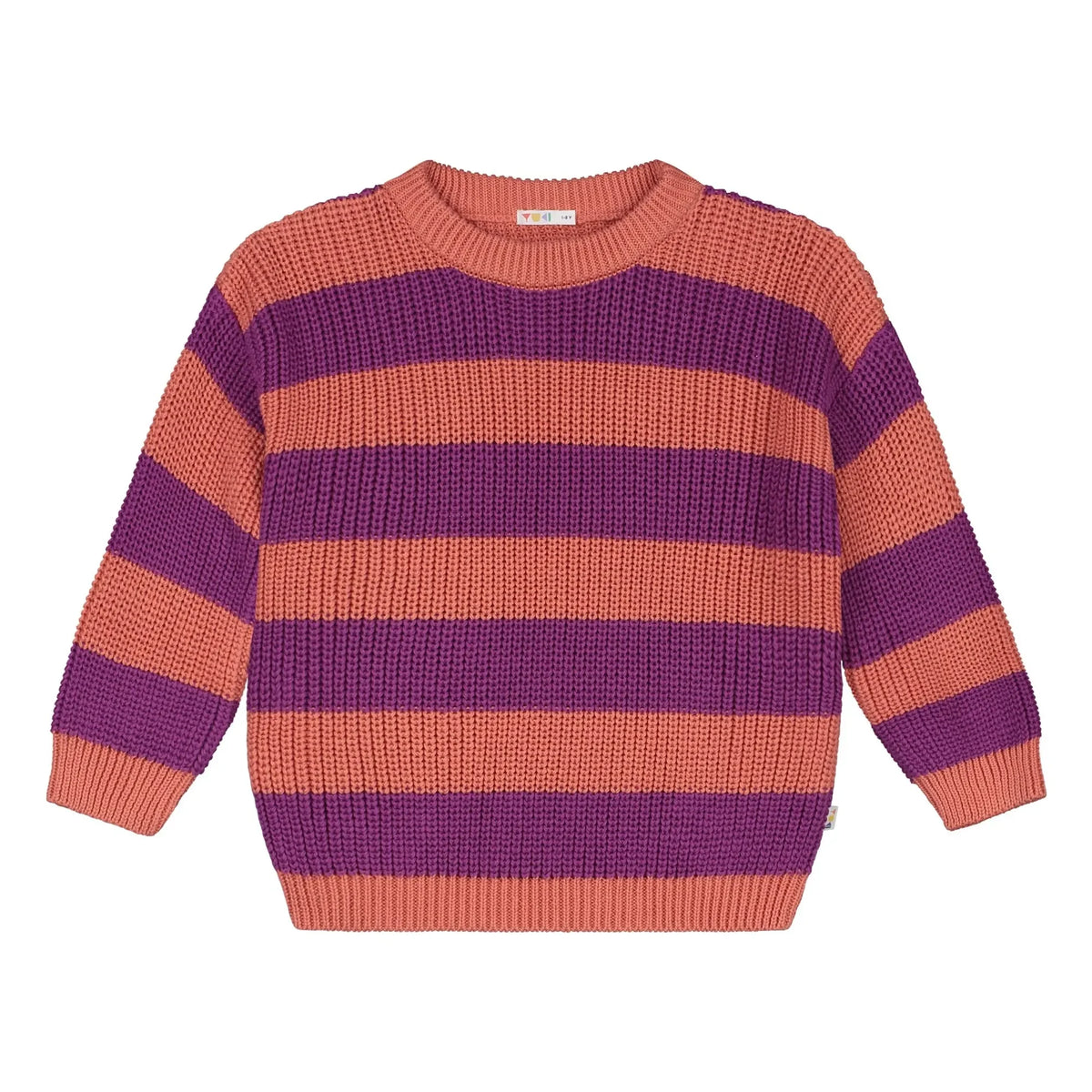 Yuki - Striped Organic Cotton Sweater | Pink