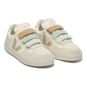 Veja - Veja x Bonpoint Small V-90 Leather Sneakers | Gray