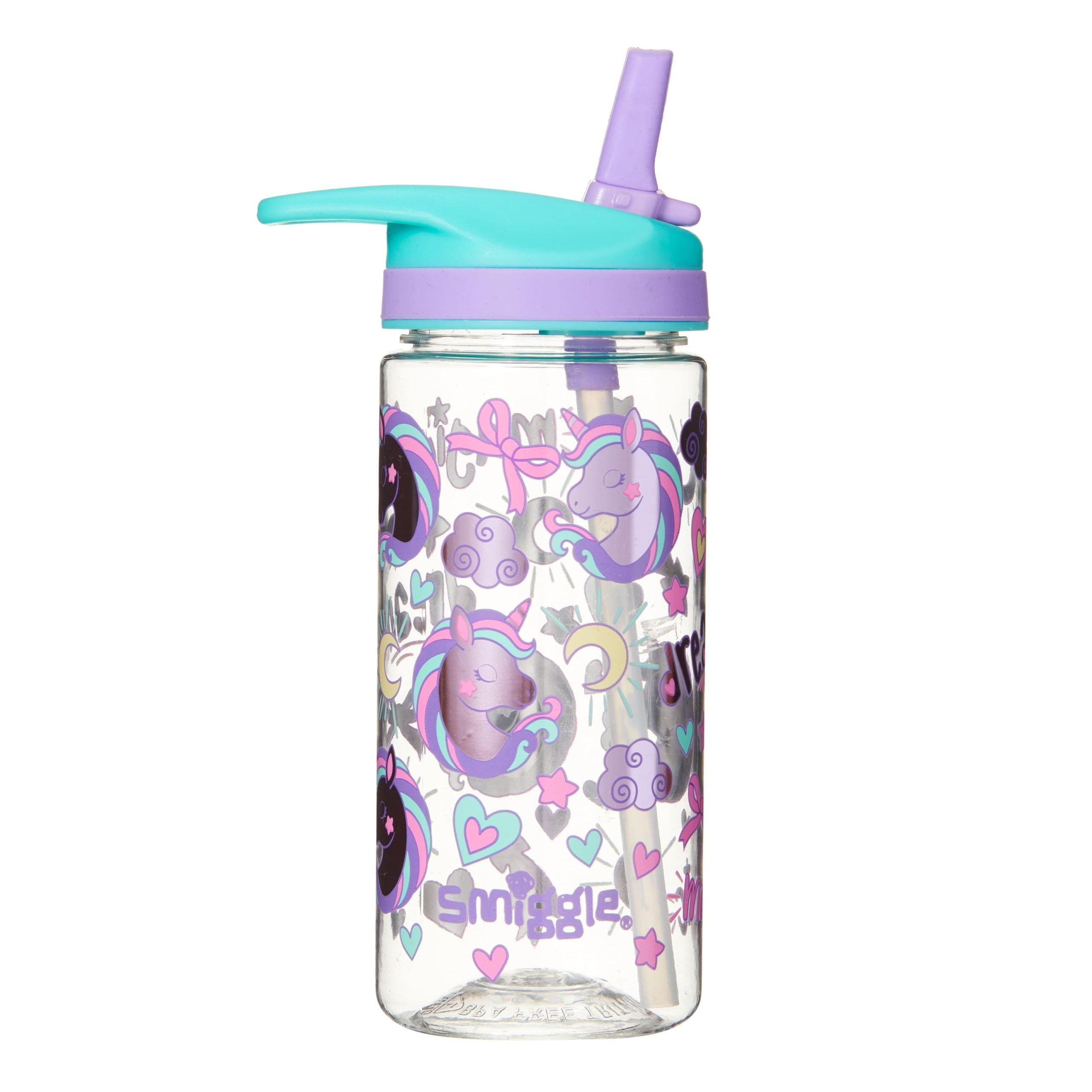 Smiggle - Wander Junior 440 ML BPA'sız Pipetli Suluk-Dinossi