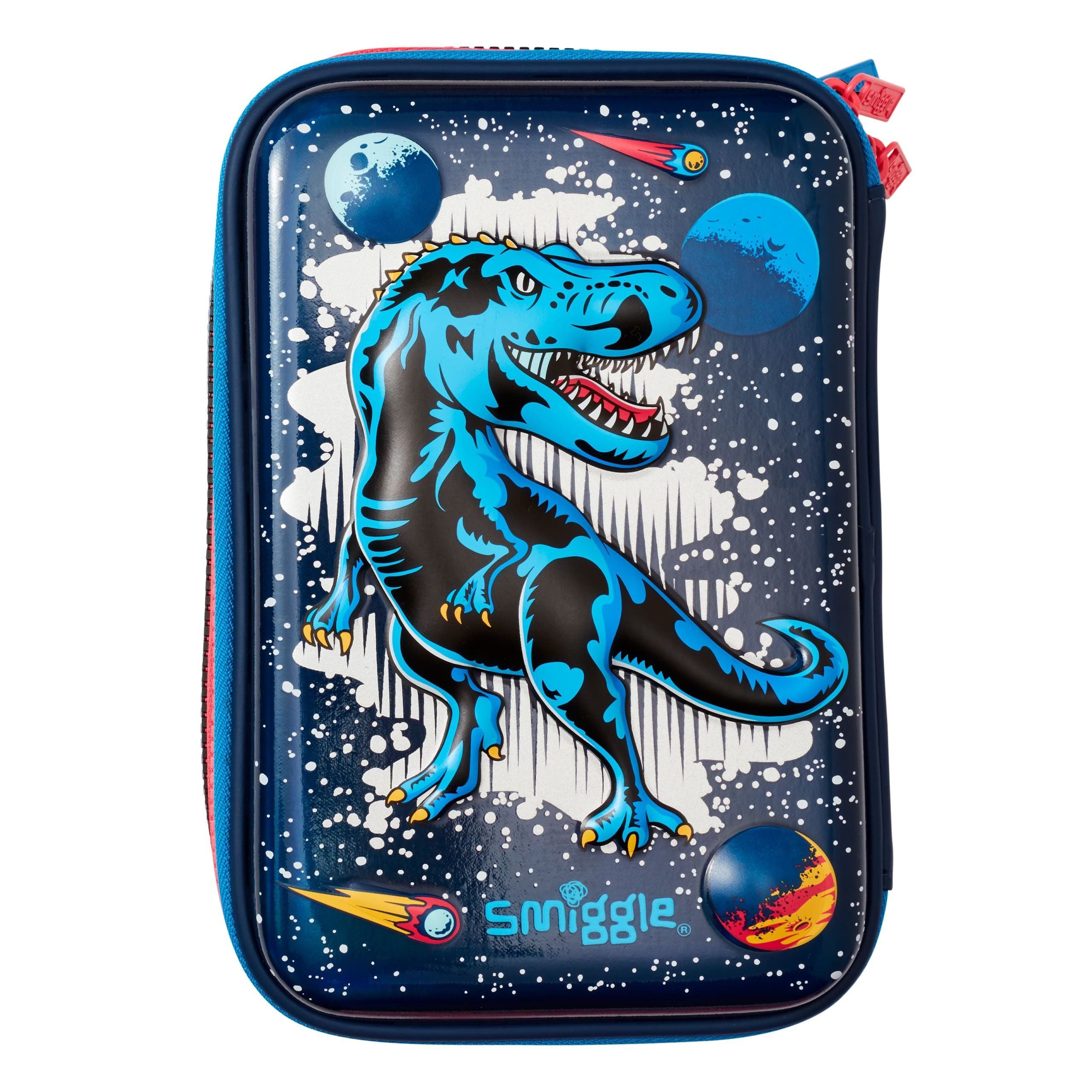 Smiggle - Moonlit Üçlü Hardtop Kalem Kutusu-Dinossi