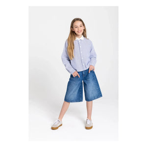 Smallable Kid - Clia Striped Shirt | Royal Blue