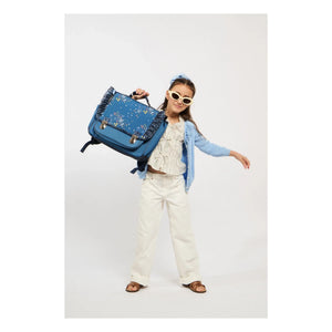 Caramel & Cie - Stella Ruffled Handbag | Navy Blue