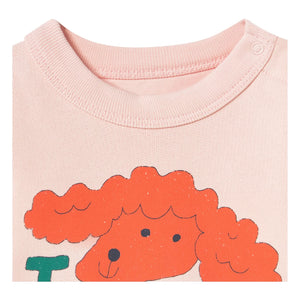 Tinycottons - Sweat Dog Tiny 26 Organic Cotton Baby | Pale Pink