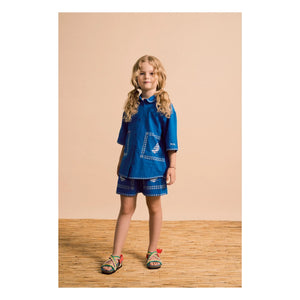 Maison Mangostan - Embroidered Shorts | Blue