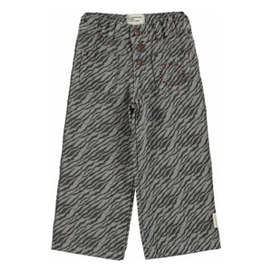 Piupiuchick - Gray Wide-Leg Zebra Pants