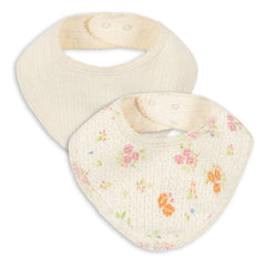 Konges Sløjd - Nonoka Bandana Bibs - 2-Pack | Ecru
