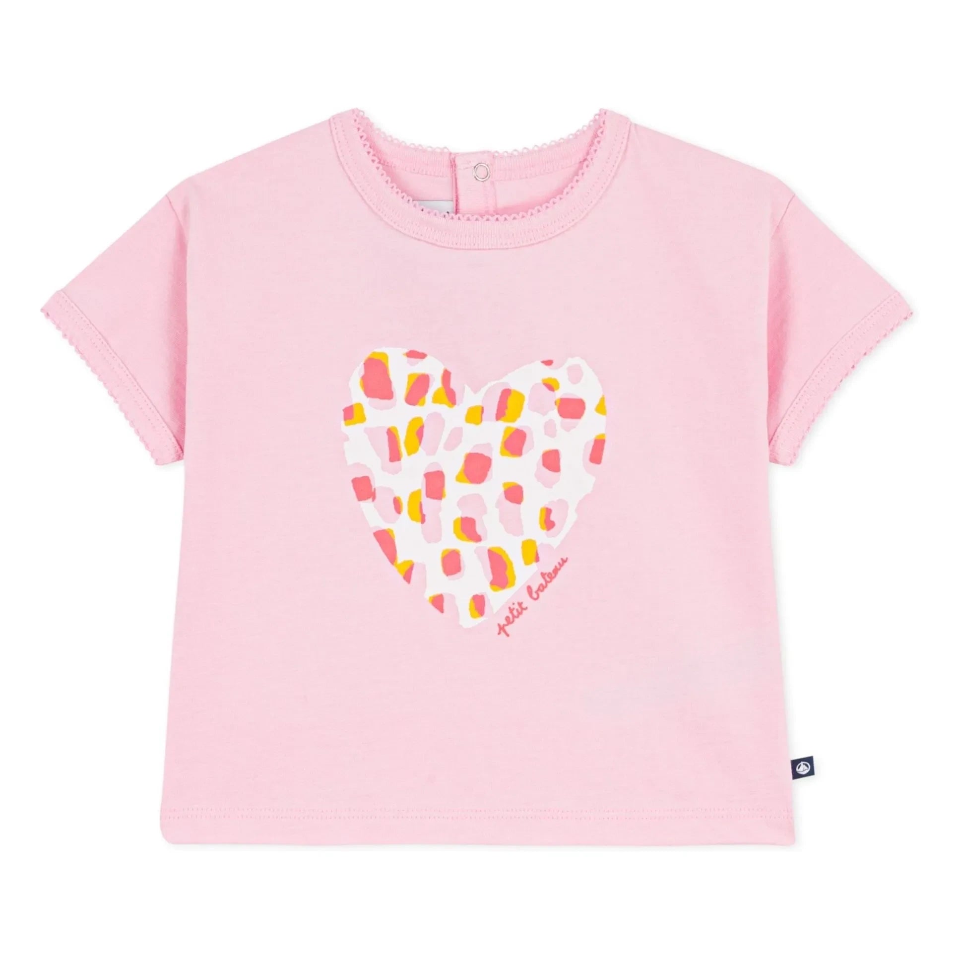 Petit Bateau - Organic Cotton Baby Heart T-Shirt | Pink