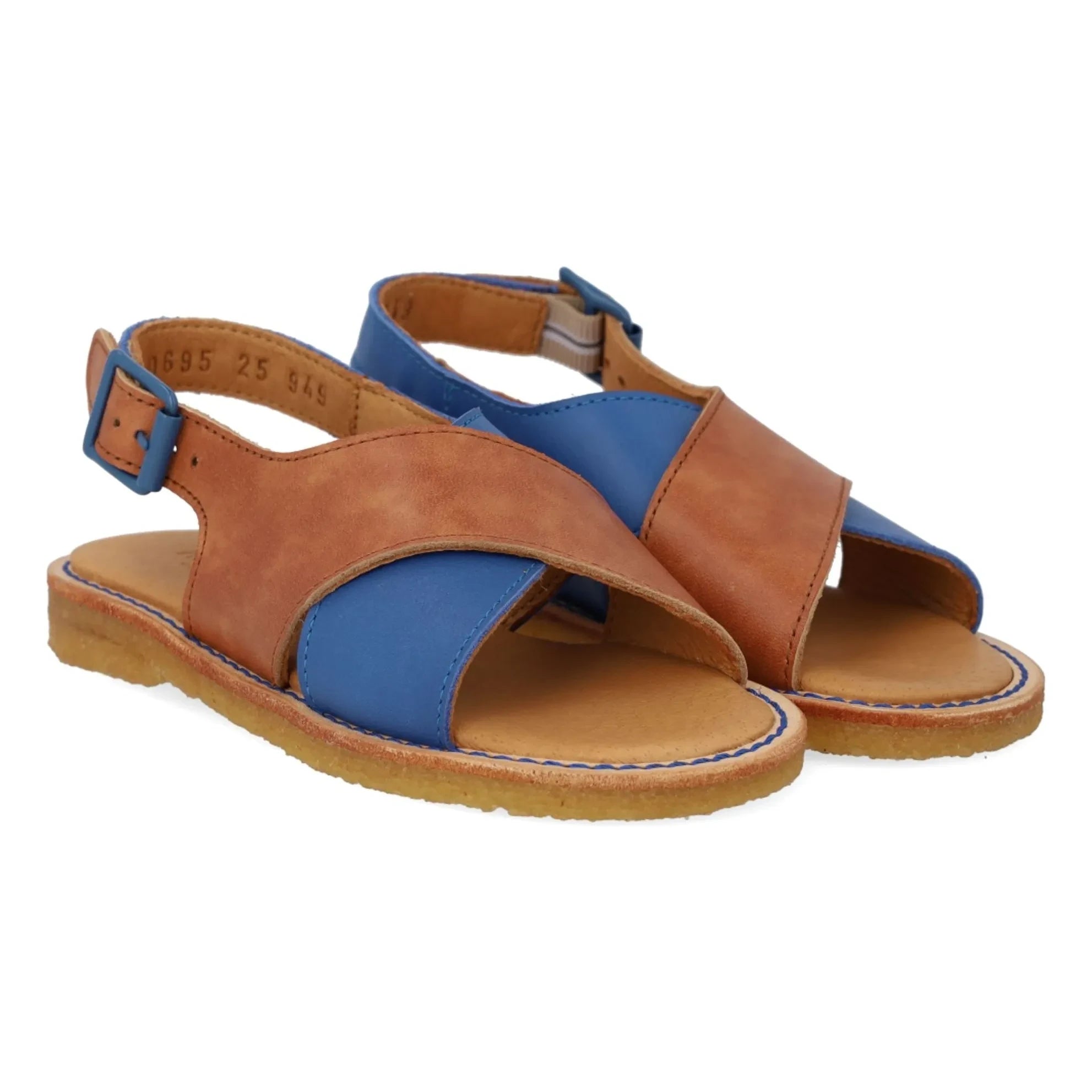 Angulus - Contrast Sandal Leather | Royal Blue