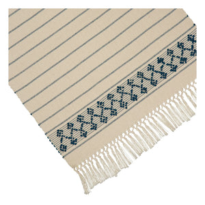House of Capricorn - Amélia Embroidered American Tablecloth | Blue