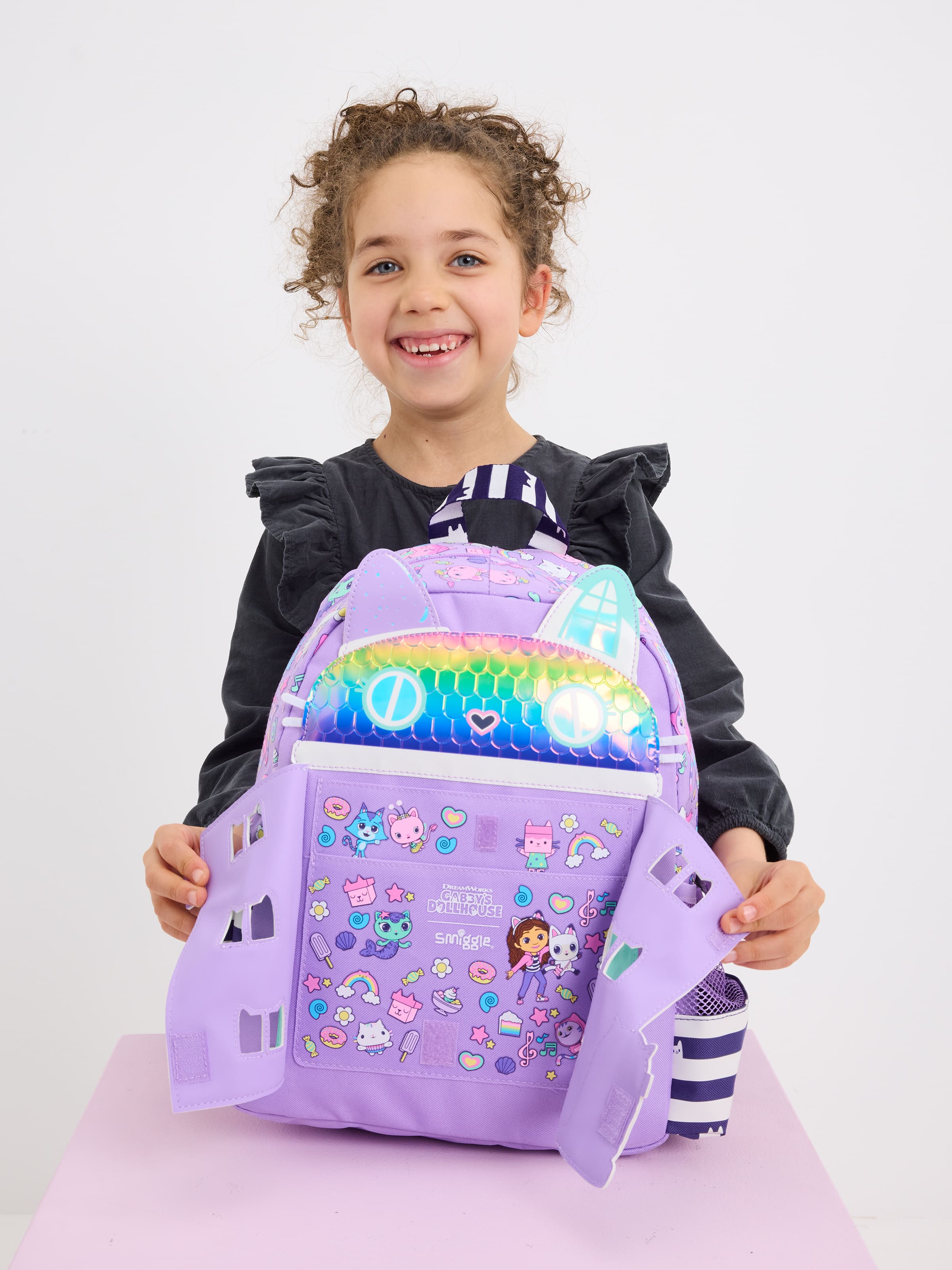 Smiggle - Gabbys Dollhouse Anaokulu ve Kreş Sırt Çantası-Dinossi