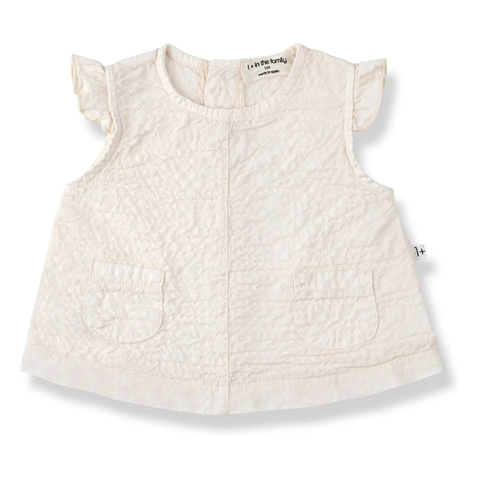 1+ in the family - Apolonia Seersucker Blouse and Bloomer Set | Ecru