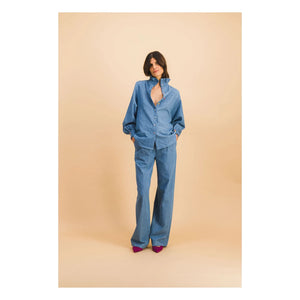 Elise Chalmin - Josette Cotton Shirt | Blue