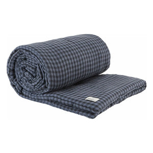 Gabrielle Paris - Washed Linen Duvet | Vichy Marine