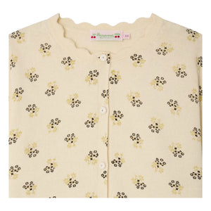 Bonpoint - Lume Fleuri Organic Cotton Cardigan | Ecru