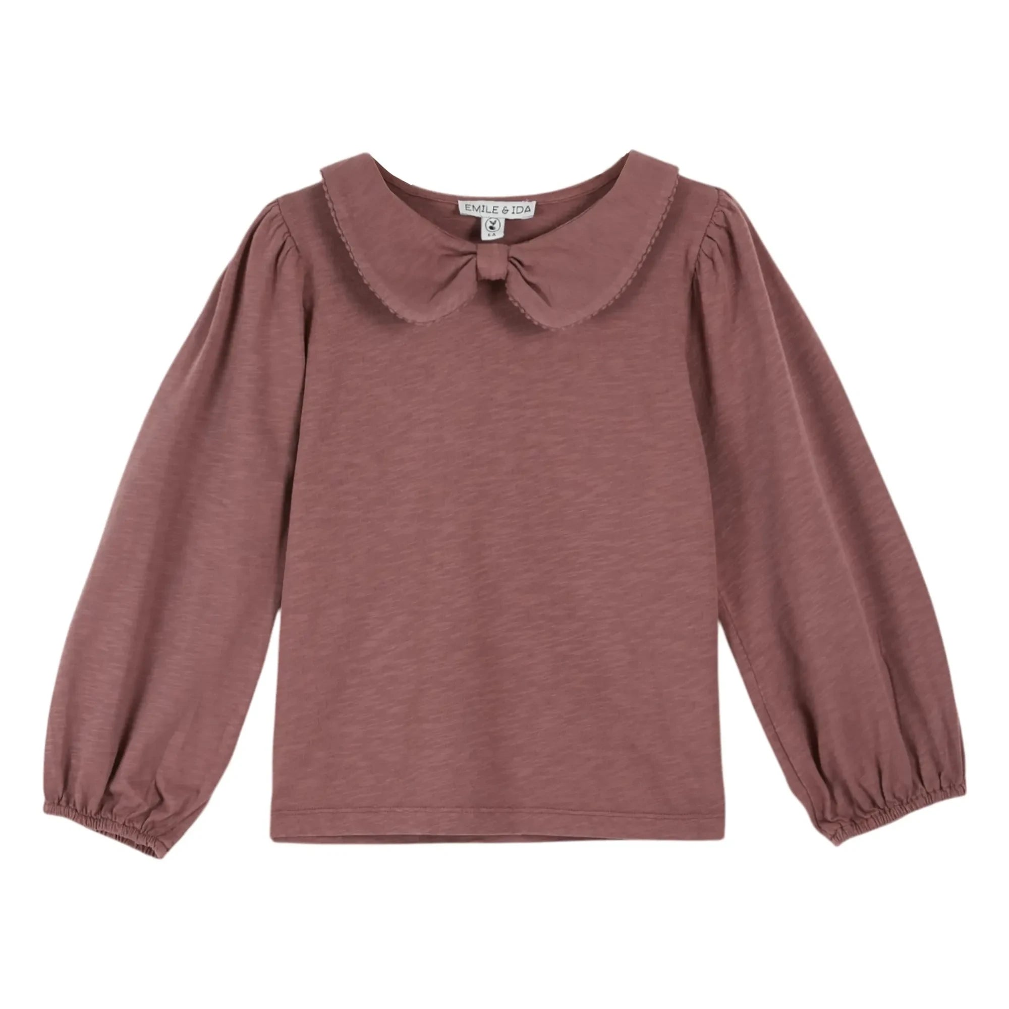 Emile et Ida - Picote Organic Cotton T-Shirt | Dark Purple