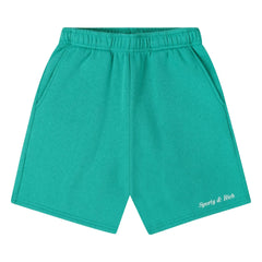 Sporty & Rich - Signature Logo Terry Jogger Şort | Turkuaz