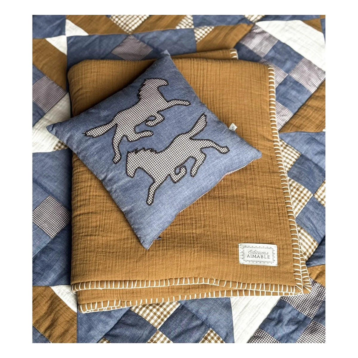 Editions Aimable - Pablo Quilted Coverlet | Hazel Gauze