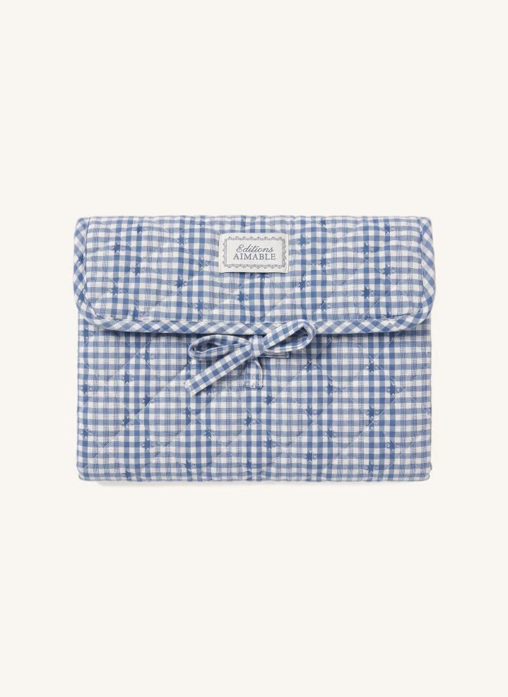 Editions Aimable - Marcel nomad bed | Blue Vichy Cotton