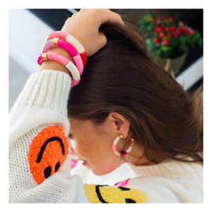 Parabaya - Personalized Bola Earrings | Pink