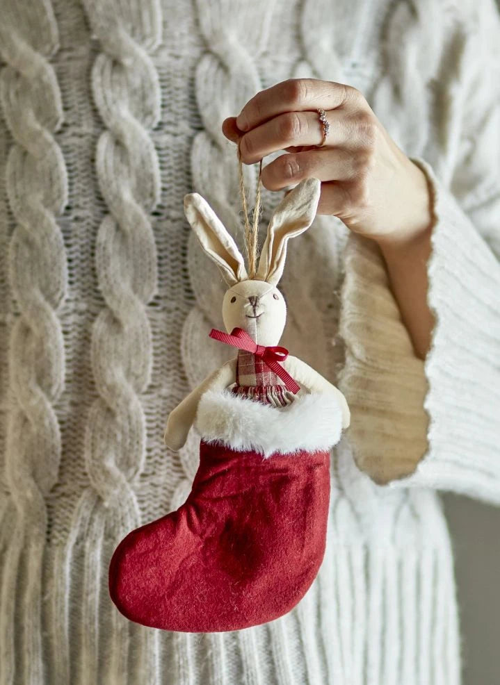 Bloomingville Mini - Red Rabbit Christmas Ornament