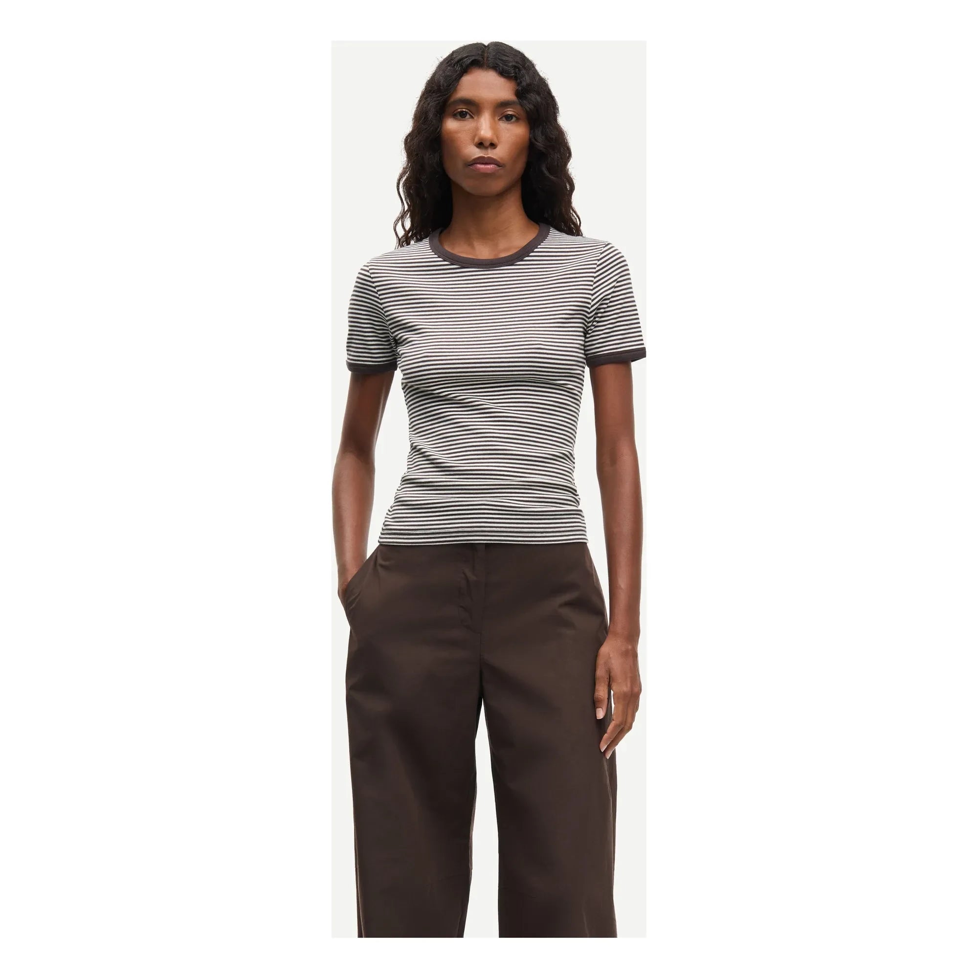 Samsoe Samsoe - Salinas Organic Cotton T-shirt | Brown